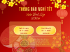 Thông báo lịch nghỉ Tết Nguyên Đán
